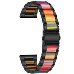 Dreifach-Perlenarmband aus Stahl und Harz, Ersatzarmband für Samsung Smartwatches (20 mm und 22 mm)