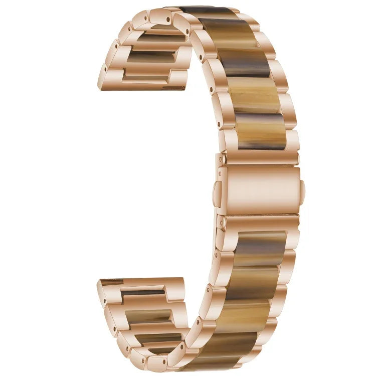 Dreifach-Perlenarmband aus Stahl und Harz, Ersatzarmband für Samsung Smartwatches (20 mm und 22 mm)