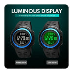 SKMEI 1681 Multifunktionale LED-Digitalanzeige leuchtende elektronische Uhr, unterstützt Körper- / Umgebungstemperaturmessung
