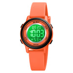 SKMEI 1721 dreifache runde Zifferblatt-LED Digitalanzeige leuchtende Silikonarmband elektronische Uhr