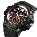 SKMEI 1725 Three Time LED Digital Display Timing Luminous Electronic Watch