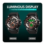 SKMEI 1725 Three Time LED Digital Display Timing Luminous Electronic Watch