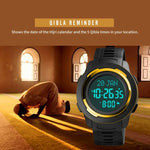 SKMEI 1729 Qibla-Kalenderuhr Multifunktionale LED-Digitalanzeige Leuchtende Elektronische Uhr