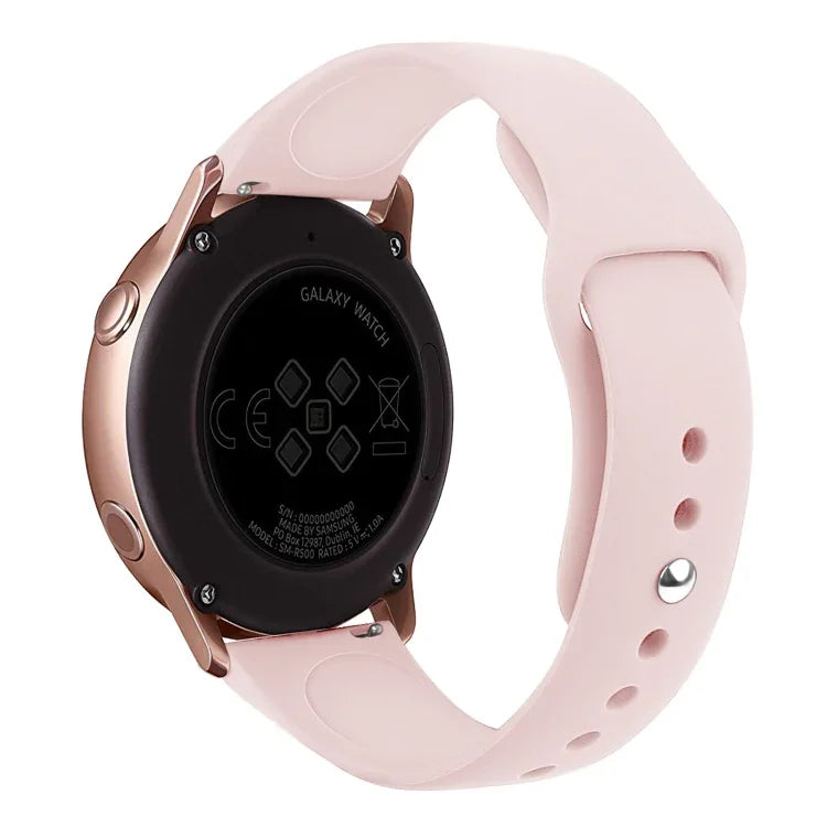 Armband aus einfarbigem Silikon für Galaxy Watch Active 2 Smartwatch, Größen L und S
