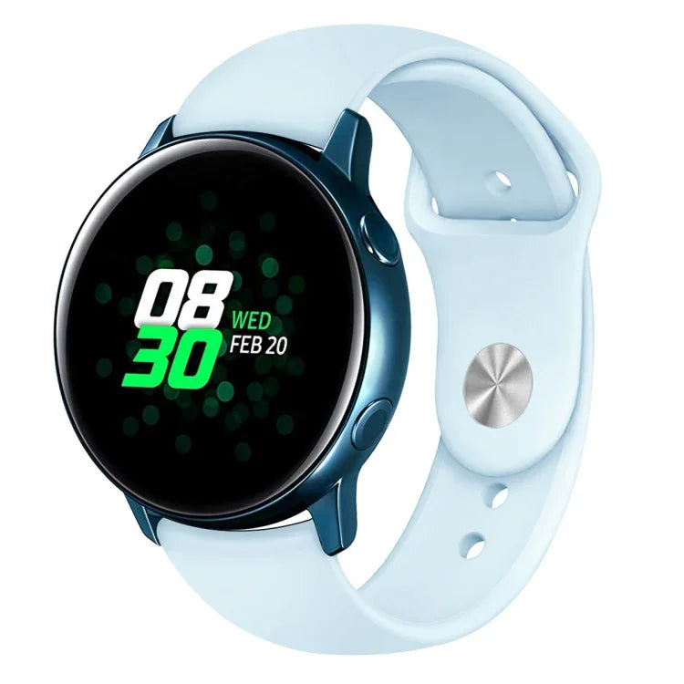 Armband aus einfarbigem Silikon für Galaxy Watch Active 2 Smartwatch, Größen L und S