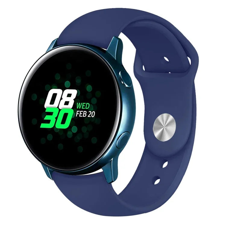 Armband aus einfarbigem Silikon für Galaxy Watch Active 2 Smartwatch, Größen L und S