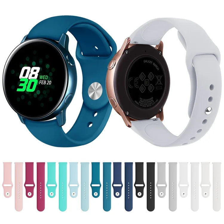 Armband aus einfarbigem Silikon für Galaxy Watch Active 2 Smartwatch, Größen L und S