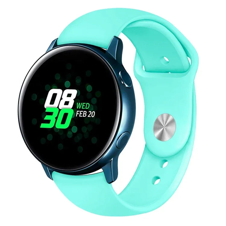 Armband aus einfarbigem Silikon für Galaxy Watch Active 2 Smartwatch, Größen L und S