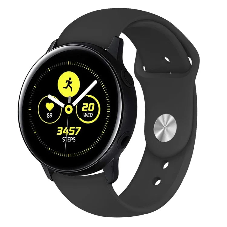 Armband aus einfarbigem Silikon für Galaxy Watch Active 2 Smartwatch, Größen L und S