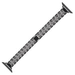 14 mm breites Ersatzarmband aus Aluminiumlegierung mit drei Diamantperlen für Apple Watch Series 7 (41 mm), 6, SE, 5, 4 (40 mm), 3, 2, 1 (38 mm) und 7 (45 mm), 6, SE, 5, 4 (44 mm) sowie 3, 2, 1 (42 mm).