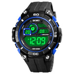 SKMEI 1756 Dualzeit Countdown-Wecker Herren Sport Leuchtende Elektronische Uhr