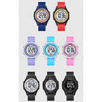 SKMEI 1758 Multifunktions-LED-Digitalanzeige leuchtende elektronische Uhr mit Silikonarmband