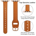 Damen-Armband aus Leder im Sternenhimmel-Design für Apple Watch Series 7 (41 mm), 6, SE, 5, 4 (40 mm), 3, 2, 1 (38 mm), 7 (45 mm), 6, SE, 5, 4 (44 mm) und 3, 2, 1 (42 mm).