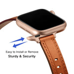 Damen-Armband aus Leder im Sternenhimmel-Design für Apple Watch Series 7 (41 mm), 6, SE, 5, 4 (40 mm), 3, 2, 1 (38 mm), 7 (45 mm), 6, SE, 5, 4 (44 mm) und 3, 2, 1 (42 mm).
