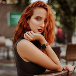 Damen-Armband aus Leder im Sternenhimmel-Design für Apple Watch Series 7 (41 mm), 6, SE, 5, 4 (40 mm), 3, 2, 1 (38 mm), 7 (45 mm), 6, SE, 5, 4 (44 mm) und 3, 2, 1 (42 mm).