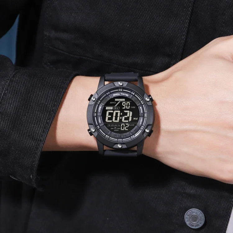 SKMEI 1762 Dreifache Runde LED Dualzeit Digitale Anzeige Wasserdichte Leuchtende Elektronische Uhr, SKMEI 1762