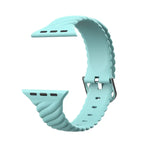 Silikon-Ersatzarmband in Unifarben für Apple Watch Series 7 (41 mm), 6, SE, 5, 4 (40 mm), 3, 2, 1 (38 mm) und 7 (45 mm), 6, SE, 5, 4 (44 mm) sowie 3, 2, 1 (42 mm).