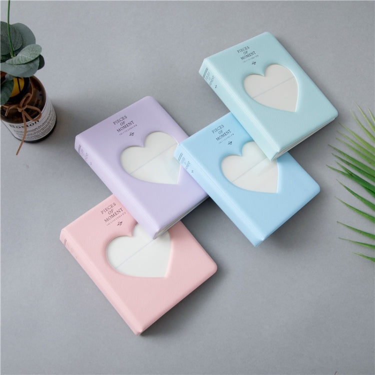 Hohle Herz 64 Taschen Fotobuch Album Namenskartenhalter für Fujifilm Instax Mini 8 /7s /70 /25 /50s /90, Hohle Herz 64 Taschen Himmelblau, Hohle Herz 64 Taschen Hellmint, Hohle Herz 64 Taschen Pink, Hohle Herz 64 Taschen Helllila