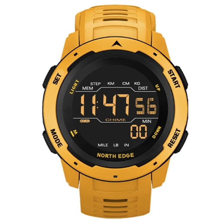 NORTH EDGE Mars Herren Leuchtende Digitale Wasserdichte Smart Sportuhr, unterstützt Wecker & Countdown & Sportmodus
