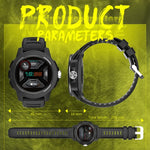 NORTH EDGE Mars 2 1,4 Zoll Full-Touchscreen Outdoor-Sport-Bluetooth-Smartwatch, unterstützt Herzfrequenz-/Schlaf-/Blutdruck-/Blutsauerstoffüberwachung & Fernbedienungskamera & 7 Sportmodi