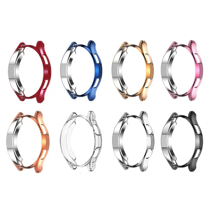 Electroplating Hollow Half-pack TPU Protective Case, For Samsung Galaxy Watch4 Classic 42mm, For Samsung Galaxy Watch4 Classic 46mm