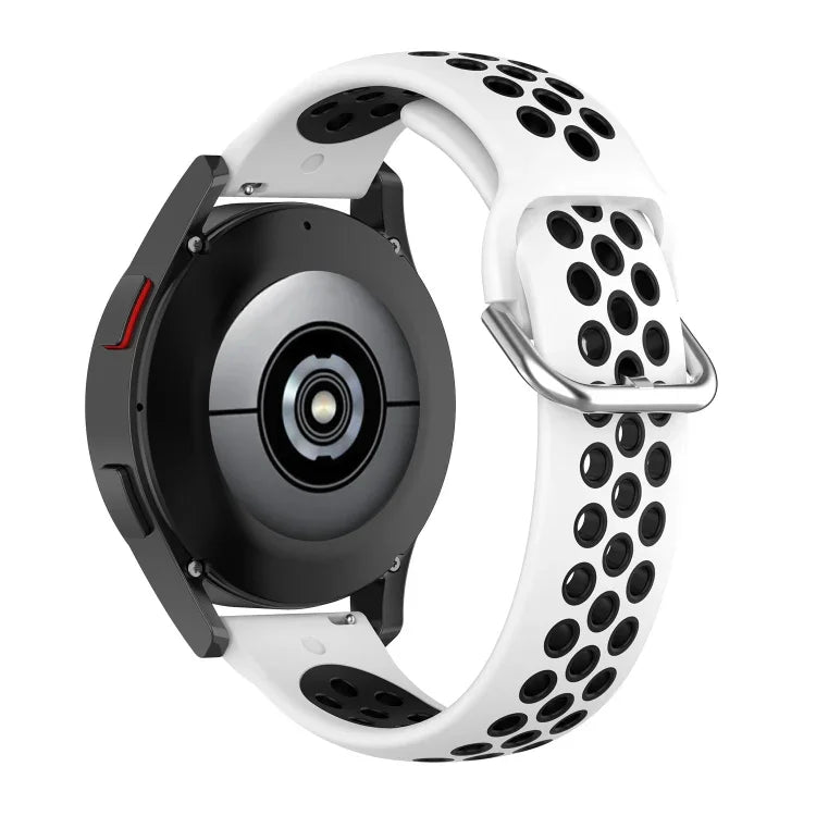 Zweifarbiges Silikon-Ersatzarmband für Samsung Galaxy Watch4 Classic 46 mm