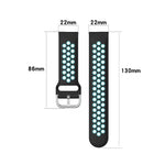 Zweifarbiges Silikon-Ersatzarmband für Samsung Galaxy Watch4 Classic 46 mm