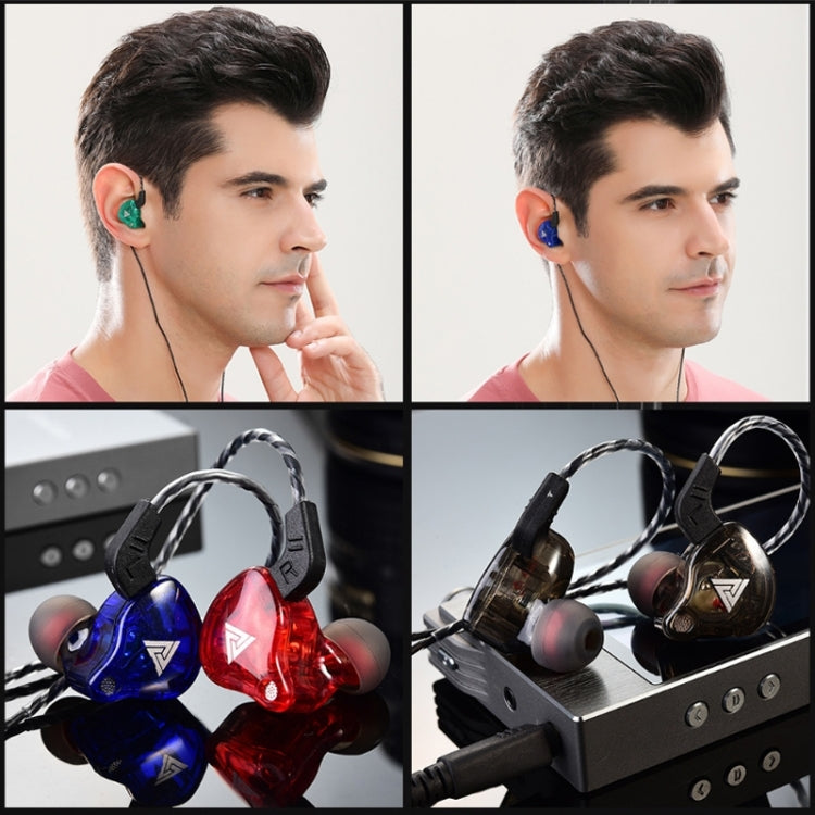 QKZ AK6 3,5mm In-Ear Kabelgebundene Subwoofer-Sportkopfhörer, Kabellänge: ca. 1,2m, 1 Stk., 1 Paar