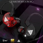 QKZ AK6 3,5mm In-Ear Kabelgebundene Subwoofer-Sportkopfhörer, Kabellänge: ca. 1,2m, 1 Stk., 1 Paar