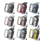 Galvanisierte PC-Schutzhülle mit doppelten Reihen Diamanten und gehärteter Glasfolie für Apple Watch Series, für Apple Watch Series 6 / 5 / 4 / Watch SE 40 mm, für Apple Watch Series 6 / 5 / 4 / Watch SE 44 mm