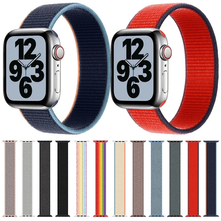 Nylon-Ersatzarmband mit einfacher Schlaufe, Größe: S 135 mm für Apple Watch Series 6 &amp; SE &amp; 5 &amp; 4 40 mm / 3 &amp; 2 &amp; 1 38 mm, S 135 mm 40 mm / 38 mm
