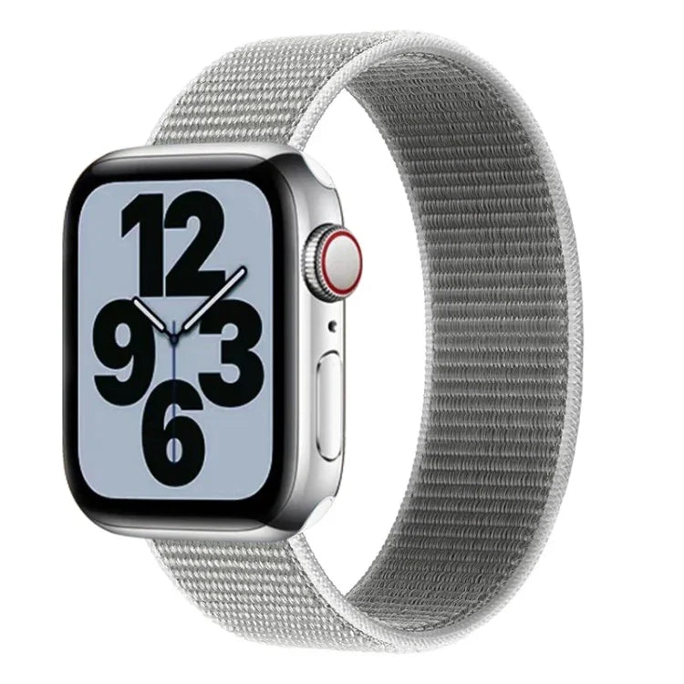 Nylon-Ersatzarmband mit einfacher Schlaufe, Größe: M 155 mm für Apple Watch Series 6 &amp; SE &amp; 5 &amp; 4 44 mm / 3 &amp; 2 &amp; 1 42 mm, M 155 mm 44 mm / 42 mm