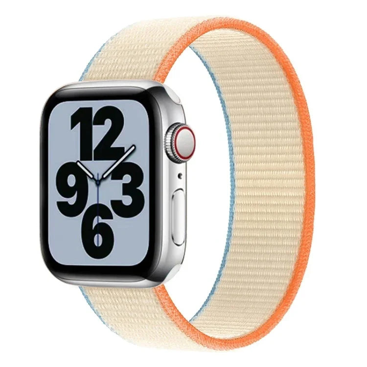 Nylon-Ersatzarmband mit einfacher Schlaufe, Größe: M 155 mm für Apple Watch Series 6 &amp; SE &amp; 5 &amp; 4 44 mm / 3 &amp; 2 &amp; 1 42 mm, M 155 mm 44 mm / 42 mm