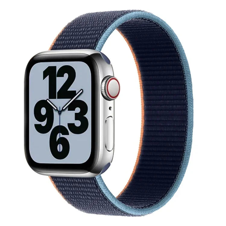 Nylon-Ersatzarmband mit einfacher Schlaufe, Größe: L 165 mm für Apple Watch Series 6 &amp; SE &amp; 5 &amp; 4 44 mm / 3 &amp; 2 &amp; 1 42 mm, L 165 mm 44 mm / 42 mm
