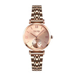 SKMEI 9198 Schlichte Quarzuhr mit römischen Ziffern und Metallarmband für Paare