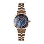 SKMEI 9198 Schlichte Quarzuhr mit römischen Ziffern und Metallarmband für Paare