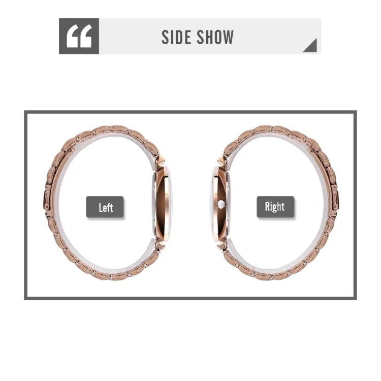 SKMEI 9198 Schlichte Quarzuhr mit römischen Ziffern und Metallarmband für Paare