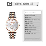 SKMEI 9198 Schlichte Quarzuhr mit römischen Ziffern und Metallarmband für Paare