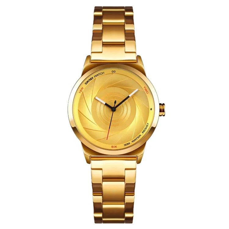 SKMEI 9210 Damen Business-Uhr, schlichte 3D-Zifferblatt- Quarzuhr, für Damen