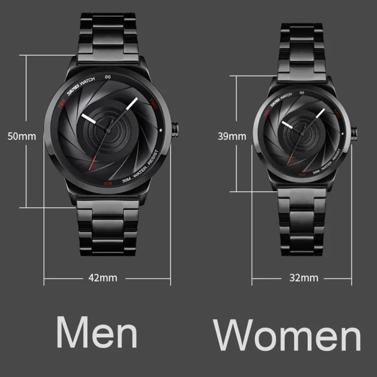 SKMEI 9210 Damen Business-Uhr, schlichte 3D-Zifferblatt- Quarzuhr, für Damen