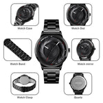 SKMEI 9210 Damen Business-Uhr, schlichte 3D-Zifferblatt- Quarzuhr, für Damen