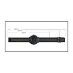 SKMEI 9218 Herren Quarz-Armbanduhr mit horizontal gestreiftem Zifferblatt und arabischen Ziffern, Milanaise-Armband