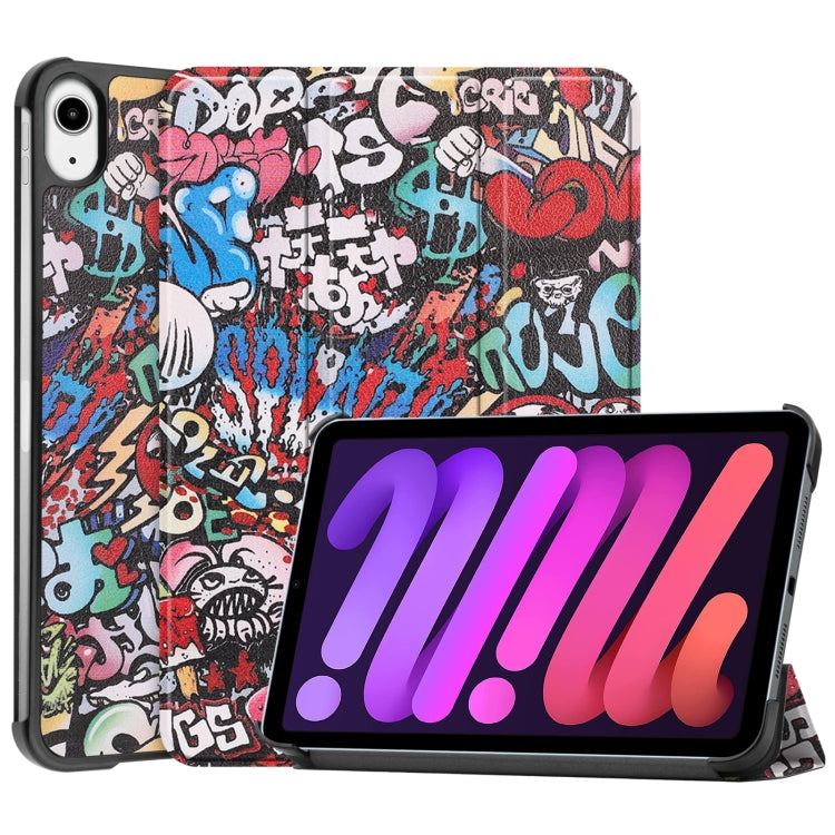 Custer Painted 3-Fold Holder Smart Leather Tablet Case, For iPad mini 6 / mini 2024, For Huawei MatePad 11 2021