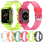 Integriertes Ersatzarmband aus Silikon für Apple Watch Series, 7 41mm / 6 & SE & 5 & 4 40mm / 3 & 2 & 1 38mm, 7 45mm / 6 & SE & 5 & 4 44mm / 3 & 2 & 1 42mm