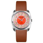 SKMEI Q029 Damen Quarzuhr mit Telefonnummern-Zifferblatt und Lederarmband