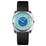 SKMEI Q029 Damen Quarzuhr mit Telefonnummern-Zifferblatt und Lederarmband
