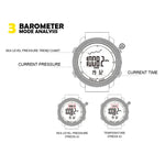 NORTH EDGE Multifunktionale Wasserdichte Outdoor-Sport-Smartwatch, Unterstützt Feuchtigkeitsmessung / Wettervorhersage / Geschwindigkeitsmessung, Silikonarmband