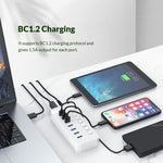 ORICO CT2U3-10AB-WH 10-in-1 Kunststoffstreifen Multi-Port USB-HUB mit Einzelschaltern, CT2U3-10AB-BK AU-Stecker, CT2U3-10AB-WH AU-Stecker, CT2U3-10AB-BK UK-Stecker, CT2U3-10AB-WH UK-Stecker, CT2U3-10AB-BK EU-Stecker, CT2U3-10AB-WH EU-Stecker
