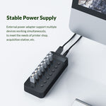 ORICO CT2U3-10AB-WH 10-in-1 Kunststoffstreifen Multi-Port USB-HUB mit Einzelschaltern, CT2U3-10AB-BK AU-Stecker, CT2U3-10AB-WH AU-Stecker, CT2U3-10AB-BK UK-Stecker, CT2U3-10AB-WH UK-Stecker, CT2U3-10AB-BK EU-Stecker, CT2U3-10AB-WH EU-Stecker