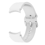 Universelles, farbiges Silikon-Ersatzarmband mit Dornschließe für Samsung Galaxy Watch4 (40 mm), Samsung Galaxy Watch4 (44 mm), Samsung Galaxy Watch4 Classic (42 mm) und Samsung Galaxy Watch4 Classic (46 mm).